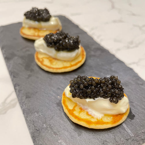 Caviar with Blinis and Crème Fraîche for Caviar | Oh! Caviar - Authentic Russian Caviar in Hong Kong 正宗俄羅斯魚子醬